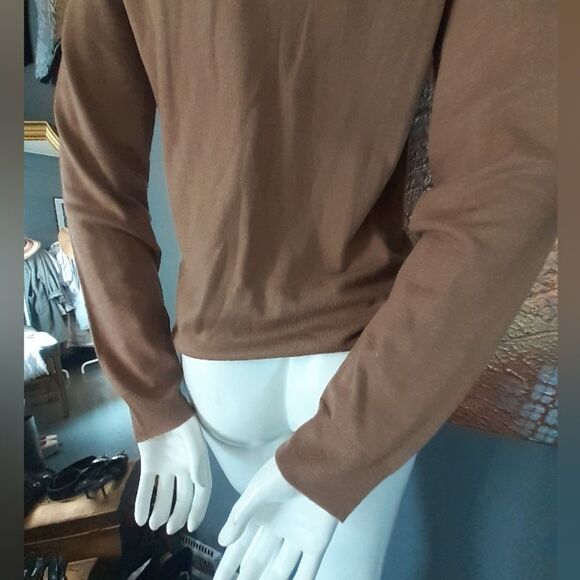 Nwt Zara Tan Wool Blend Turtle Neck Sweater - Picture 5 of 12